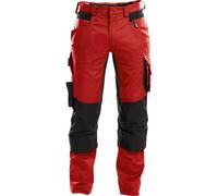 Dassy Arbeitshose mit Stretch und Kniepolstertaschen Dynax PESCO41 Rot/Schwarz