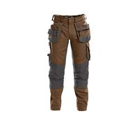 DASSY® FLUX Trousers with stretch, holster and knee pockets - size 52 - CLAY BROWN/ANTHRACITE GREY