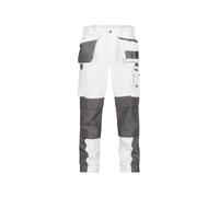 DASSY® Seattle Two-tone trousers with holster pockets and knee pockets - size 46 - WHITE/CEMENT GREY