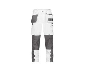 DASSY® Seattle Two-tone trousers with holster pockets and knee pockets - size 46 - WHITE/CEMENT GREY