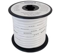 Dastard 8 AWG Silicone Stranded Wire【White 25ft Spool】 Flexible 8 Gauge Automotive Wire 8AWG Electrical Tinned Copper Wire - 200℃ 600V - Car, RC Battery, Solar