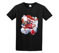 Dastardly and Muttley in Their Flying Machines Mens T-Shirt Printed Graphic Top Unisex Black Tee XXL