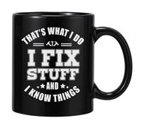 DasyFly Funny Mug for Men (I Fix Stuff) 11Oz Cup - Best Birthday Gift for Dad, Grandpa, Uncle - Cool - Unique Gift for Him