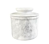 Daszui Marble Butter Can, White, Round, 4x3.5x3.5 Inches, 90 ML - 3 OZ, With Stainless Steel Lid