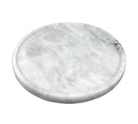 Daszui Natural Marble Tray, Round Marble Decorative Tray for Counter, Jewelry, Dresser, Bathroom, Kitchen Round Tray,Diameter 11.8""x 0.8"" (White)