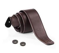 Dat Strap Dark Brown Leather Guitar Strap 100% Handmade Adjustable Real Leather | Padded Layer for Comfort | Extra Long | for Electric, Acoustic, Bass and Classical Guitar
