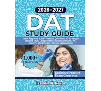 DAT Study Guide: Exam Prep with 3,000+ Practice Questions, 6 Full-Length Practice Tests, Comprehensive Science Review, PAT Mastery, and Detailed Answer Explanations
