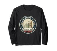 Data Analyst Dad Charts Statistics Data Science Father's Day Long Sleeve T-Shirt