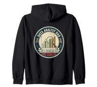 Data Analyst Dad Charts Statistics Data Science Father's Day Zip Hoodie