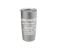 Data Analyst Design- Raw Data into Decisions & Coffee Charts Stainless Steel Insulated Tumbler