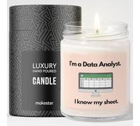 Data Analyst Gift - Luxury Soy Wax Candle - Vanilla, Jasmine, Sugared Almond - Makester