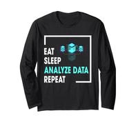 Data Analyst Humor Eat Sleep Analyze Data Repeat Statistics Long Sleeve T-Shirt