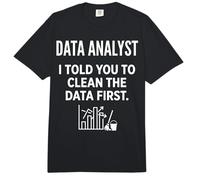 Data Analyst I Told You to Clean The Data First Funny Quote Comfort Colors Adult Heavyweight T-Shirt