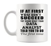 Data Analyst Mug Coffee Cup Tea Mugs - Information Statistic Analytics Manager Funny Gift for Men Women Cups 11 Oz Mug Moder Tea Cup for Office,Birthday Christmas Gag Gifts for Family Friends