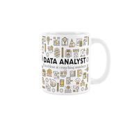 Data Analyst Mug - Novelty IT Statistics Computing Gift - Tea/Coffee White Ceramic Cup Present