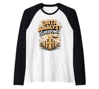 Data Analyst Superpower Analytics Spreadsheet Nerd Raglan Baseball Tee