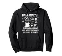 Data Analyst Turning Caffeine into Insights Chart Graphic Pullover Hoodie