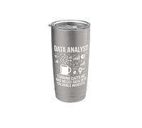 Data Analyst Turning Caffeine into Insights Chart Graphic Stainless Steel Insulated Tumbler