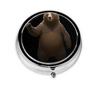 Data Bear Binary Mini Round Pill Box, can be Put into Wallet, Pocket, Light and Convenient, 3 Compartment Pill Box, Portable Pill Box,