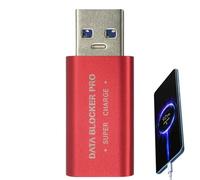 Data Blocker | Aluminum Alloy Shell USB Data Blocker | Stable Protector Adapter Fast Charging for Phone Tablet Work PC Devices Daily