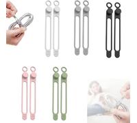 Data Cable Organiser, 2025 Upgrade Silicone Headphone Organisers, Multi-Purpose Electric Cord Organiser for Bundling and Mounting Cable Wires (10 Pieces)