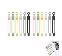 Data Cable Organizers, Upgrade Silicone Headphone Organizers, Cable Ties Reusable Cable Management Organizers Multipurpose Elastic Cord Organizer for Bundling and Fastening Cables