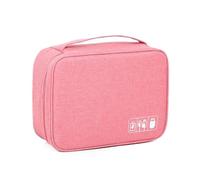 Data Cable Storage Bag Large Size Travel Organizer Bag Portable USB Data Line Charger Plug Storage BagTravel Cable Organizer(Pink)