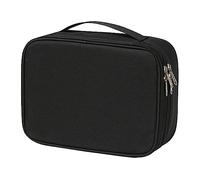 Data Cable Storage Bag,Portable Cable Storage Bag with 3 Layers | Travel Cable Storage Bag for Camera, Mouse, Hard Drives, Earplugs, Phones, Chargers, Black, 1, Modern