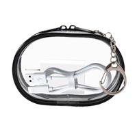 Data Cable Storage Bag - Practical Transparent Earphone Storage Box | Storage Organizer for Mobile Phone Charger | Storage Bag D, Black, Consulte la descripción, See description