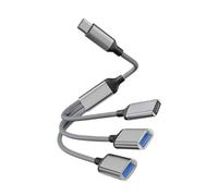 Data Charger Cord - USB Splitter Cable 1 In 3 Outputs, 1 Foot Extension Adapter, Multiport Hub Cable | Simplified Charging Process, Car Computer Connector For Gold