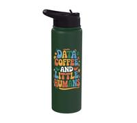 Data Coffee and Little Humans Stainless Steel Insulated Water Bottle