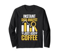 Data Coffee Funny Data Science Statistics Data Whisperer Long Sleeve T-Shirt