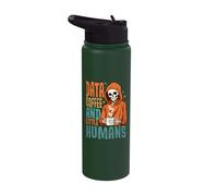 Data Coffee Little Humans RBT ABA Behavior Analyst Skeleton Stainless Steel Insulated Water Bottle