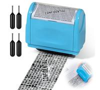 Data Defender Roller Stamp with 3 Refills, Identity Theft Protection Confidential Data Defender, Quick Dry Wide Roller Stamp Address Blocker for Covering Personal Information on Mail Bills Documents
