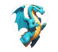 Data Dragon Firewall Printed pick set - 12 pieces, thin, medium and thick guitar picks, suitable for guitar, bass, electric guitar and ukulele