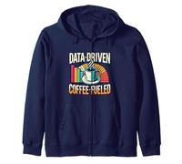 Data-Driven Coffee Lover Data Science Data Analytics Funny Zip Hoodie
