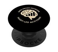 Data Driven Decisions Heart Led Actions Business Mindset PopSockets Adhesive PopGrip