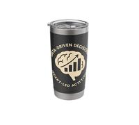 Data Driven Decisions Heart Led Actions Business Mindset Stainless Steel Insulated Tumbler