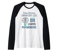 Data-Driven Empathy-Led School Psychologist Brain Graphic Raglan Baseball Tee