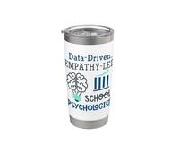 Data-Driven Empathy-Led School Psychologist Brain Graphic Stainless Steel Insulated Tumbler