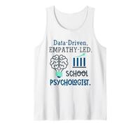 Data-Driven Empathy-Led School Psychologist Brain Graphic Tank Top