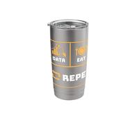 Data Eat Sleep Repeat Funny Data Scientist Engineer Analyst Stainless Steel Insulated Tumbler