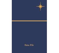 Data File: Star Fleet Sci-Fi Themed Notebook/Journal Cover Dark Blue
