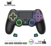 DATA FROG Bluetooth-Compatible Wireless Controller For PS4 Slim Pro PC Vibration 6-Axis Motion Sensor Joystick Gaming Gamepad Black With Package