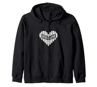 Data Is Love Heart Coding Computer Tech Design Zip Hoodie
