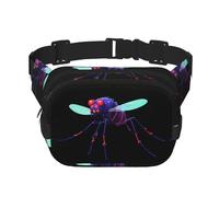 Data Mosquito Virus Pattern trendy fashionable waist bag, unisex travel sports messenger bag