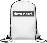 Data Nerd Statistics Math Logo Gym Sack Casual Drawstring Bag White