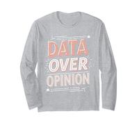 Data Over Opinion Binary Code Design Long Sleeve T-Shirt