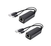 Data Power Separator PoE Splitter RJ45 USB C Adapter Fast, B | Ethernet 100Mbps 5V 2.4A for Remote Device Placement