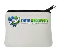 Data Recovery and Protection Services Authority Neoprene Coin Purse Pouch 10x11cm White